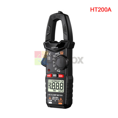 HT200 Digital Clamp Meter AC Current Ammeter Voltage Tester Car Amp Hz NCV Ohm