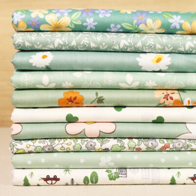 Sewing Cotton Fabric Bundles 10'' Squares Quilting Patchwork Floral Scraps Lot