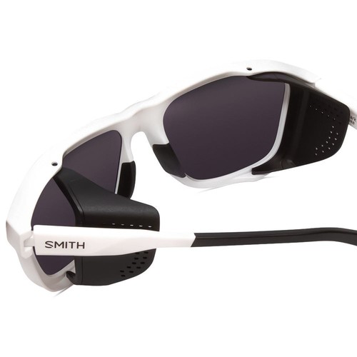 Pre-owned Smith Embark Wrap Sunglasses In White & Chromapop Polarized Platinum Mirror 58mm In Multicolor