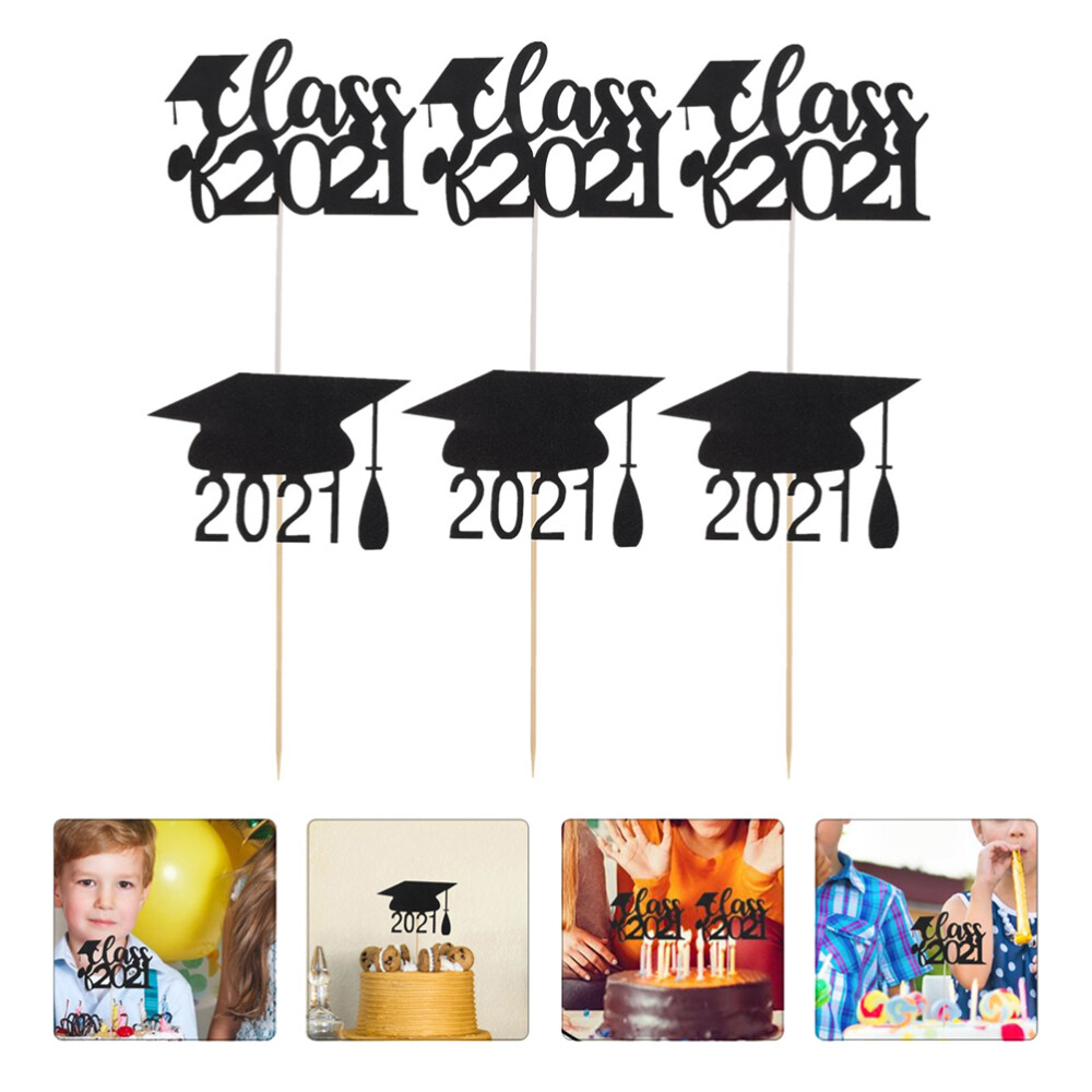 1 Set 20 Pcs 2021 Graduation Cake Toppers Class of 2021 ...