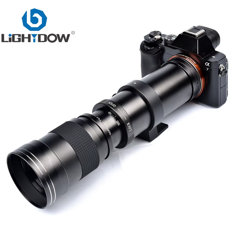Super Telephoto Manual Zoom Lens 420-800mm F8.3-16 With T2 Ring Adapter for Sony