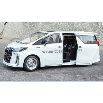1:18 Alphard MPV Model Car Diecast Toy Cars Gifts for Boys Light Sound White