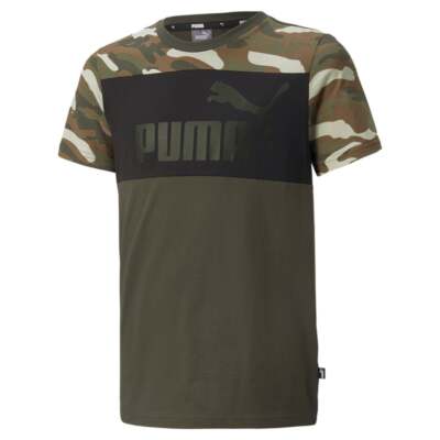 

Puma Essentials+ Camo Crew Neck Short Sleeve TShirt Youth Boys Size  Casual To, Зеленый, Puma Essentials+ Camo Crew Neck Short Sleeve TShirt Youth