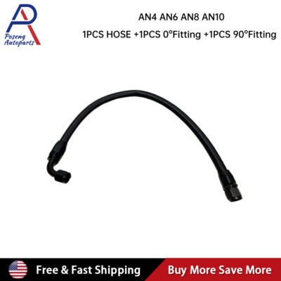 AN4 AN6 AN8 AN10 Nylon Braided CPE Fuel Hose Oil Fuel Gas Line with CPE Fitting