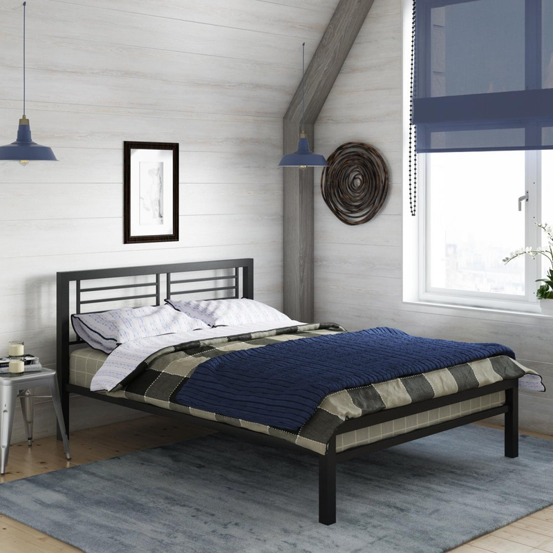 Platform Bedroom Furniture Headboard Kids Black New