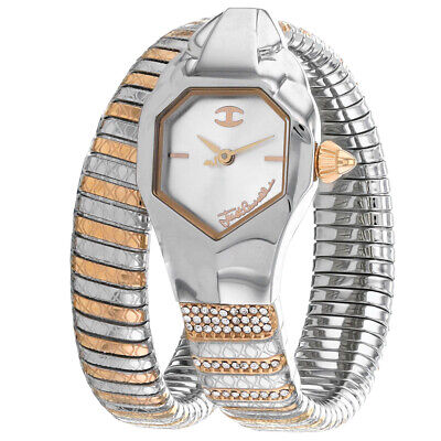 Just Cavalli Women's Glam Snake Silver Dial Watch - JC1L113M0055