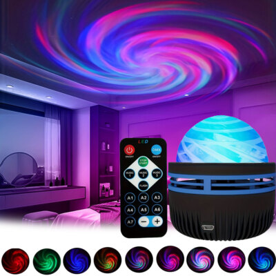 2024 LED Northern Lights Galaxy Projection Light Aurora Projector Night Light US