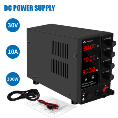 DC Power Supply Variable adjustable For Electrolysis 30V 6A/10A LED Display US