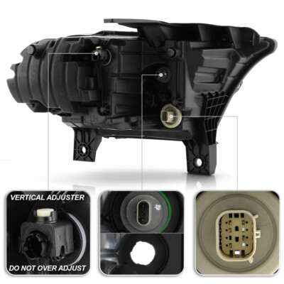 For 2021-2024 Dodge Durango Black w/Halogen Turn Signal LED Headlight - Driver