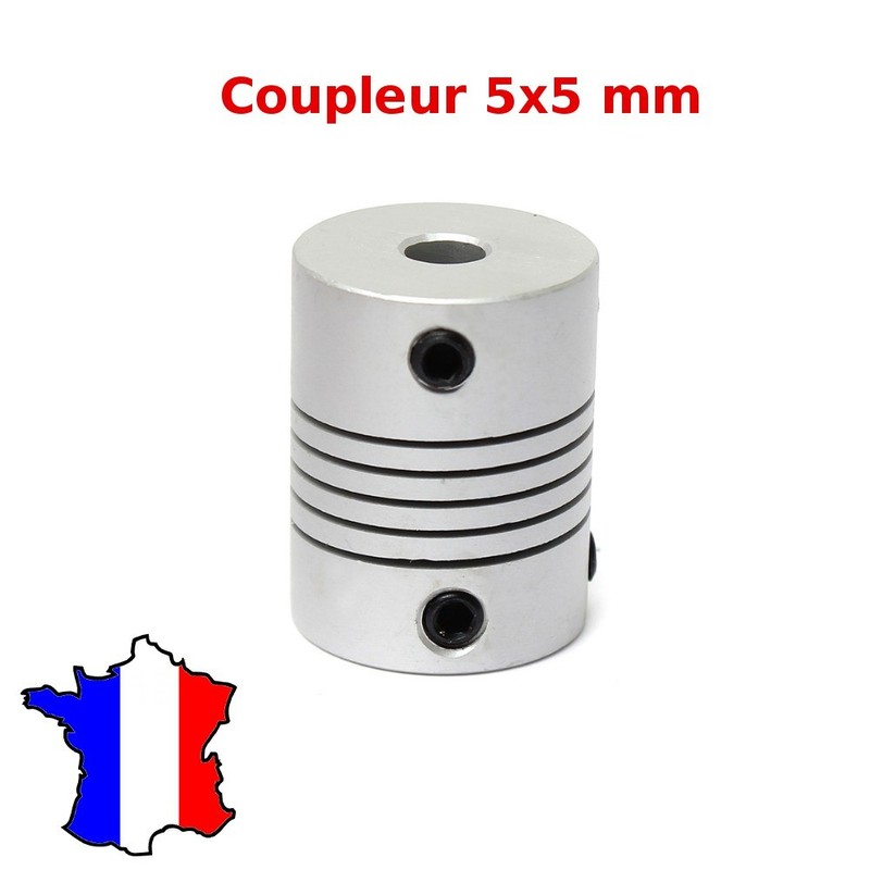 Coupleur Flexible 5x5 Mm Accouplement Moteur 5*5 Shaft Pour Nema 17
