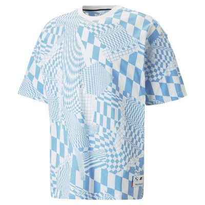 

Puma Bmw Mms Statement Aop Футболка с круглым вырезом и коротким рукавом Мужские синие повседневные топы, Синий, Puma Bmw Mms Statement Aop Crew Neck Short Sleeve T-Shirt