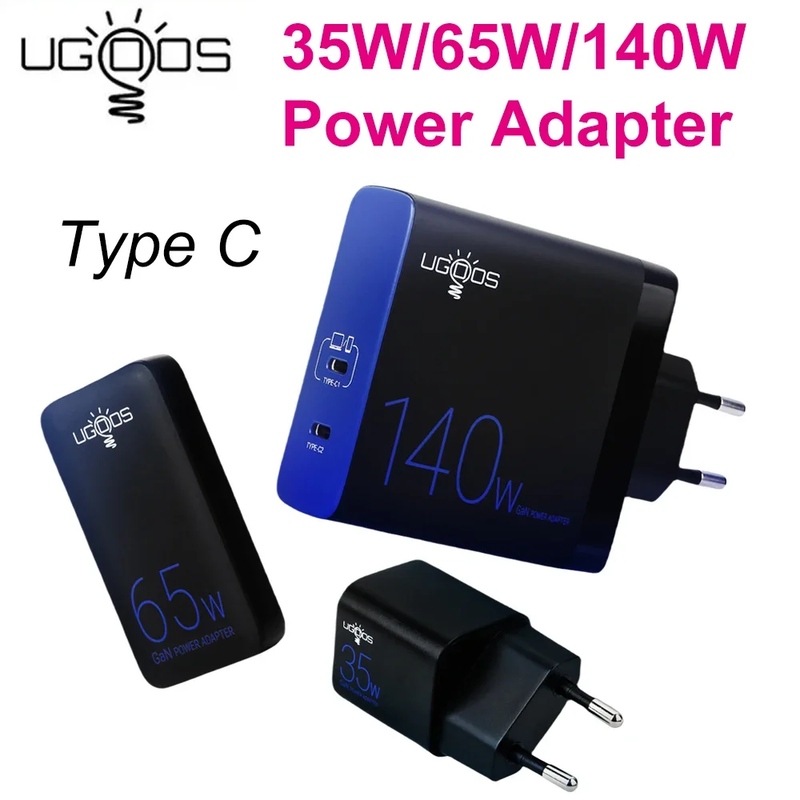 PD 35W/65W/140W Type C Charger Power Adapter for Mobile Phone/Bluetooth Earphone