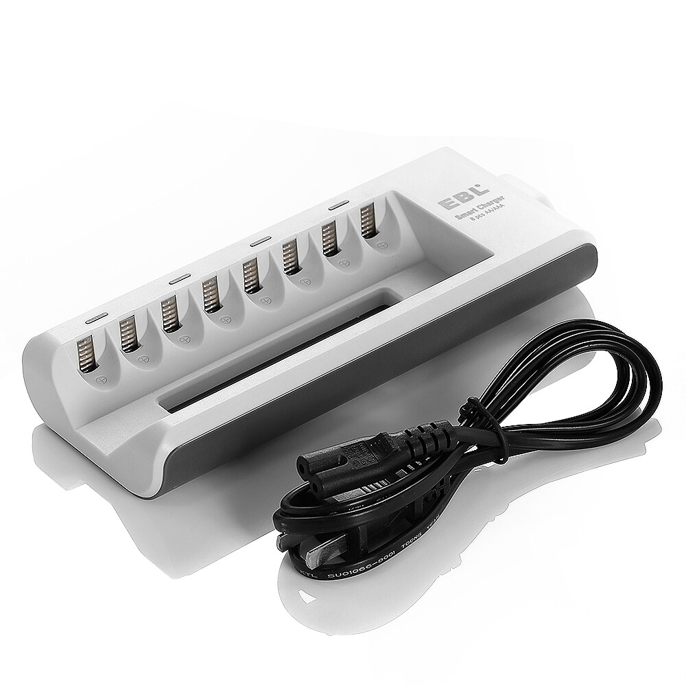 EBL 4~8 Slots Smart Charger For AA AAA Rechargeable Batteries 1.2V Ni-MH NICD