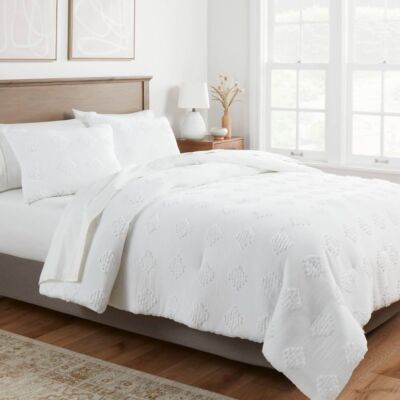 Threshold Tufted Comforter Set Solid Year-Round Fabric
