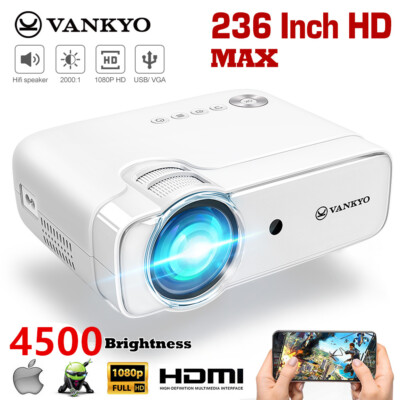 VANKYO Mini LCD Projector 1080P HD Home Theater Cinema 236'' Projection size