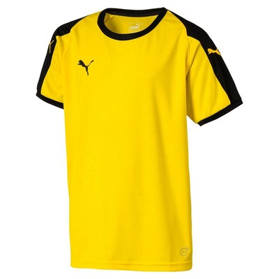 

Футболка Puma Liga с круглым вырезом и короткими рукавами для мальчиков, размер  703418-07, Желтый, Puma Liga Crew Neck Short Sleeve Soccer Jersey