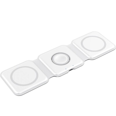 3 in 1 Wireless Charger Magnetic Foldable Station Travel Charger For iPhone