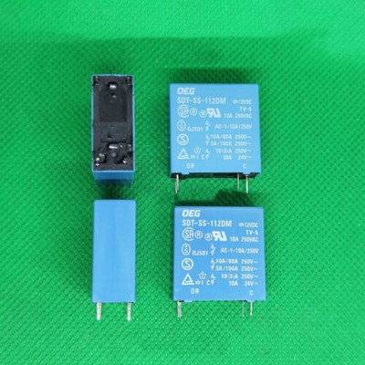 5Pcs SDT-SS-112DM 12VDC Power Relay 4Pins 10A 250VAC #A6-22