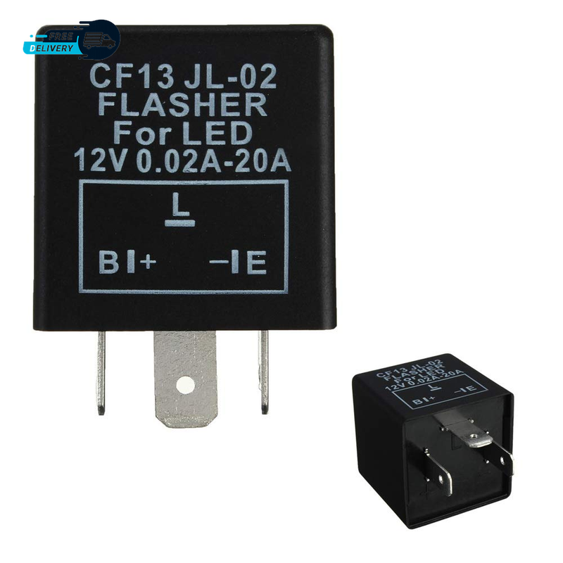 3 Pin CF 13 CF13 EP34 Electronic Flasher Relay Fix Compatible with LED Turn 