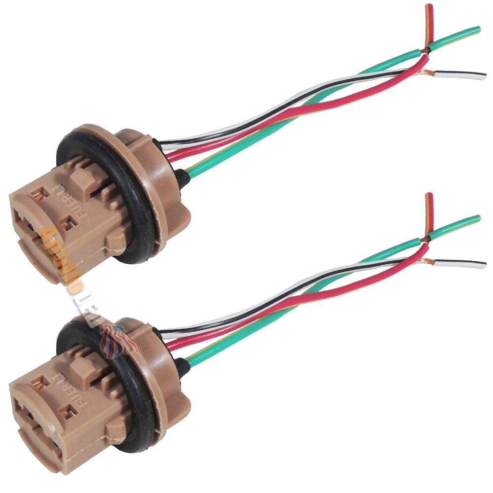 2 Un 7443 7440 992 Un 7440na Bombilla Led Luz De Freno Cola Senal Alambre Arnes Del Zocalo Ebay
