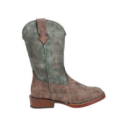 

Повседневные ботинки Roper Cross Cut Checked Round Toe Cowboy Youth Boys 2 M 09-01, Коричневый, Roper Cross Cut Checked Round Toe Cowboy Youth