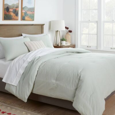 Threshold Sateen Comforter Set Quilted Year-Round Comfort