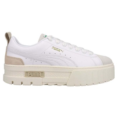 

Кроссовки Puma Mayze Premium Lace Up Womens Size  M Повседневная обувь 382782-01, Белый, Puma Mayze Premium Lace Up
