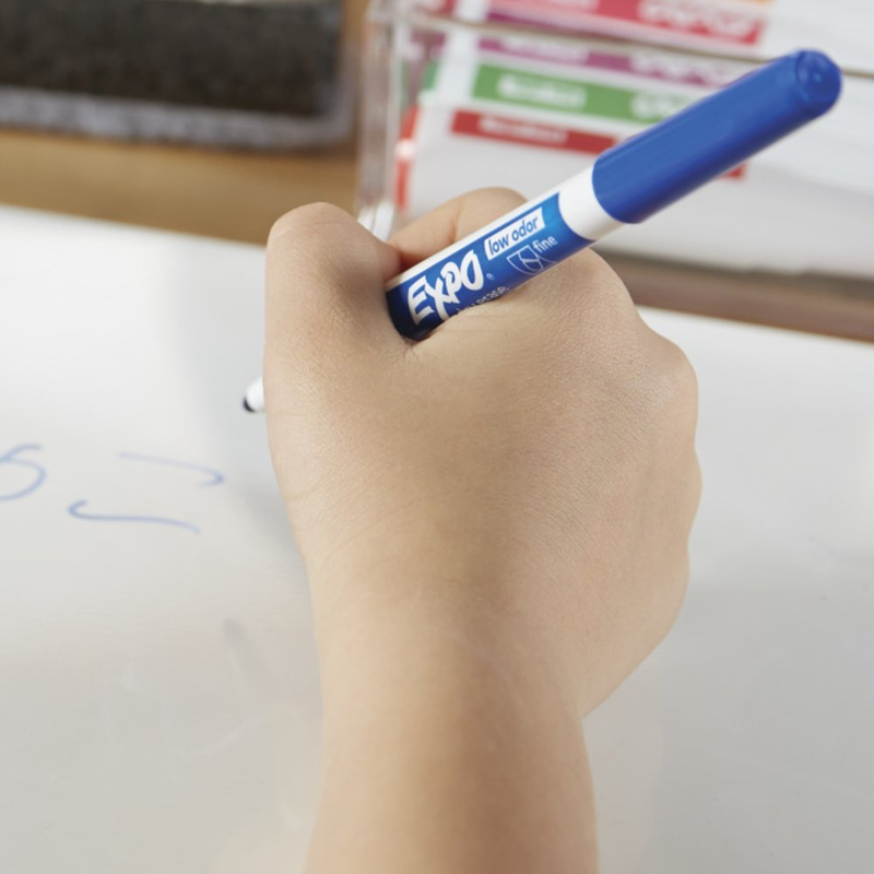Expo Low Odor Dry Erase Markers, Fine Tip, Assorted, 5 Count