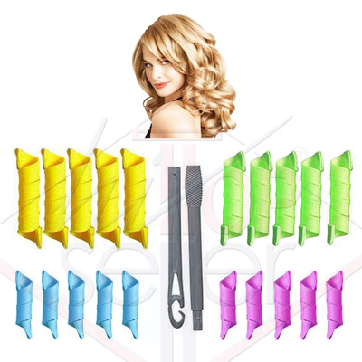 Bigodini Per Ricci Senza Calore, Bigodini In Raso, Set Di Acconciature Fai Da Te Per Capelli Lunghi, Bigodino Fascia Capelli, Heatless Hair Curler, Fascia Bigodino Lungo Per Capelli Lunghi E Medi-Nero - Foto 10