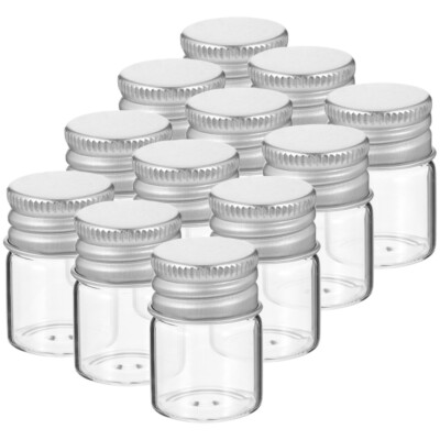 12PCS Mini Mason Jars Storage Bottles with Lids Small Grains Container 5ml US
