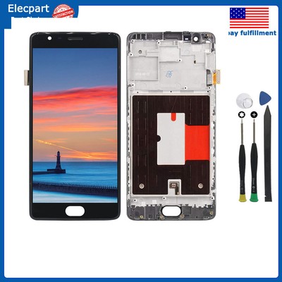 For Oneplus 3 / 3T A3000 A3003 Frame LCD Display Touch Screen Digitizer Tools QC