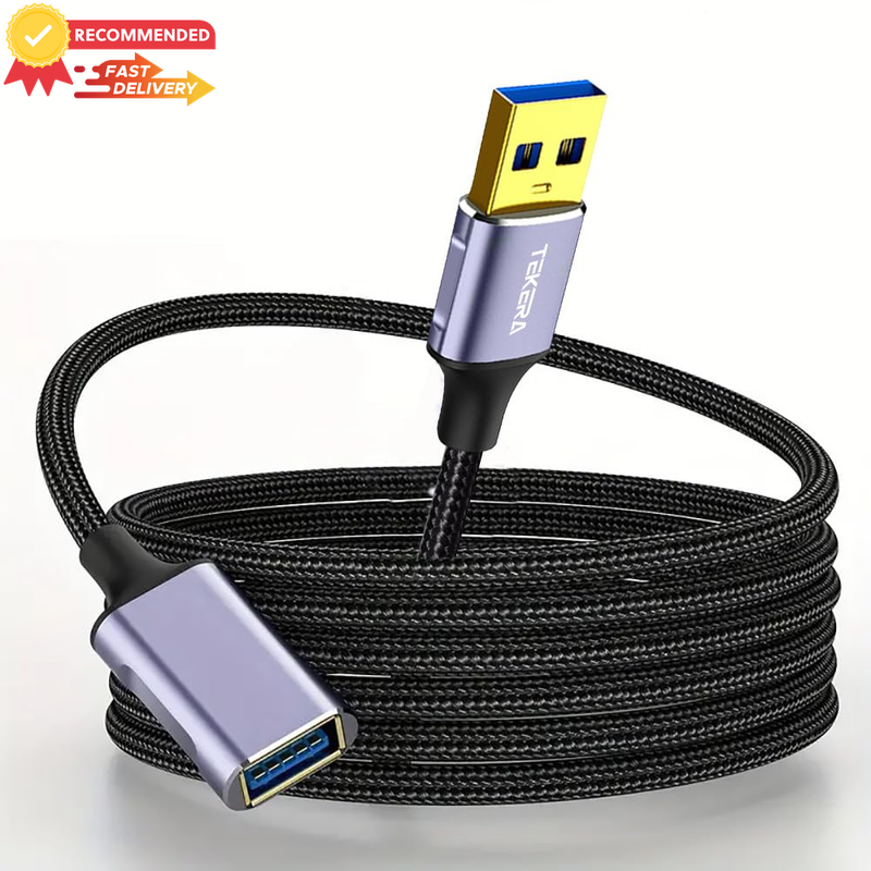 3M USB 3.0 Extension Cable, Male to Female, Braided, Fast Data Transfer