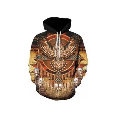 Native American Indian Chief Tribal Totem Ethnic Hoodie Sweatshirts Mantel Jacke