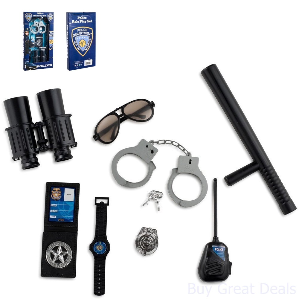 Police Officer Security Guard Equipment Handcuffs Kids Role Play Toys