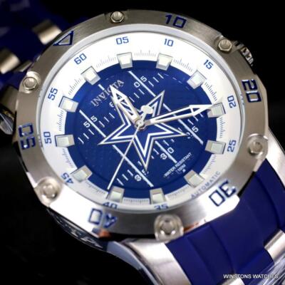 Invicta NFL Pro Diver Scuba Dallas Cowboys Blue Automatic 50mm Watch New