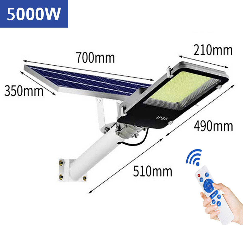 500000LM Solar Street Light 5000W Watt Solar Flood Lights Dusk to Dawn Lamp US