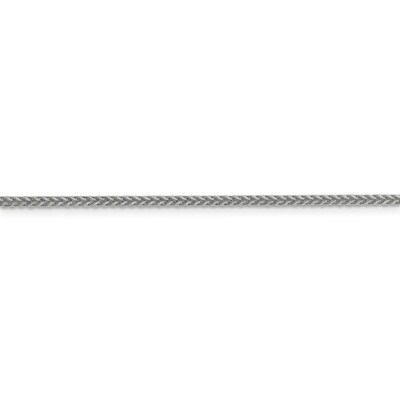Pre-owned Superdealsforeverything Real 14kt White Gold 2mm Semi-solid 3-wire Wheat Chain; 16 Inch; Lobster Clasp