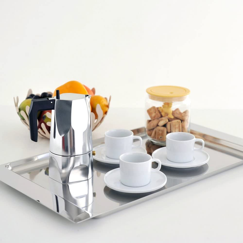 | Ossidiana MT18/3 - Design Stovetop Coffee Maker, Cast Aluminium and Thermoplat