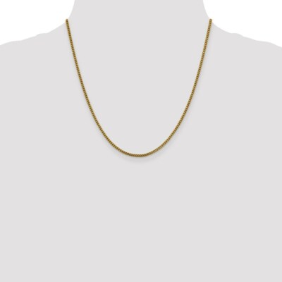 Pre-owned Skyjewelers Real 14kt Yellow Gold 2mm Franco Chain; 20 Inch; Lobster Clasp