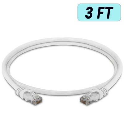 5 x Cat 6 Patch Cord White Cat6 Cable Ethernet RJ45 Connectors Internet Wire