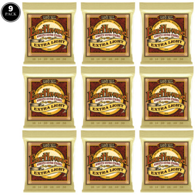 9 Sets Ernie Ball 10-50 Acoustic Guitar Strings 80/20 Bronze EXTRA LIGHT 2006