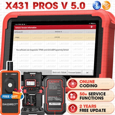 2024 LAUNCH X431 PRO V+ Elite Car Diagnostic Scanner key Coding Bidirectional BT