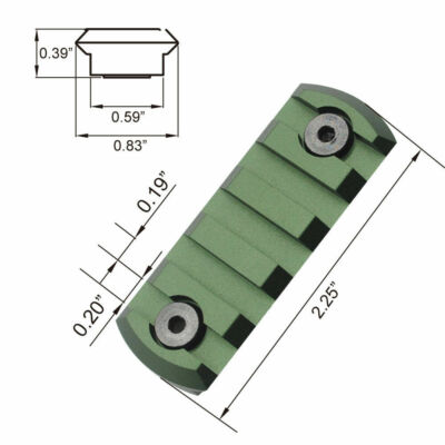 Olive Green 5/7/9/11/13Slot Key mod Rail Sections Picatinny/Weaver Rail Segments