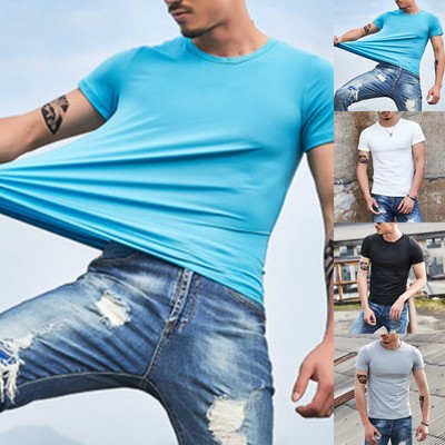 Fitness Top TShirt Bluse Rundhals TShirt Slim Fit Oberteile Sommer