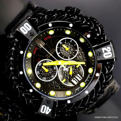INVICTA INVICTA JT HERCULES BOLT RESERVE BLACK STEEL SWISS CHRONOGRAPH 56MM WATCH