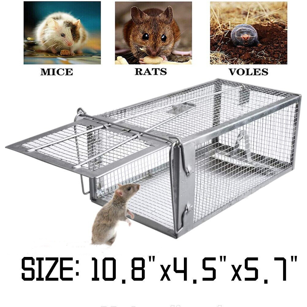 USA Mouse Trap Rat Trap Rodent Trap Live Catch Cage, Easy to Set Up and Reuse !