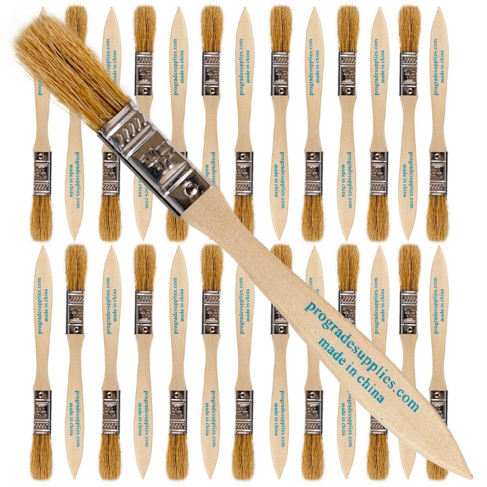 24Pk - 1/2" Chip Brushes for Paints, Stains, Varnishes, Glues & Gesso