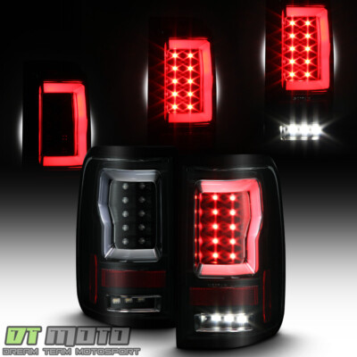 Black Smoke 2004-2008 Ford F150 LOBO Full LED Light Tube Tail Lights Brake Lamps