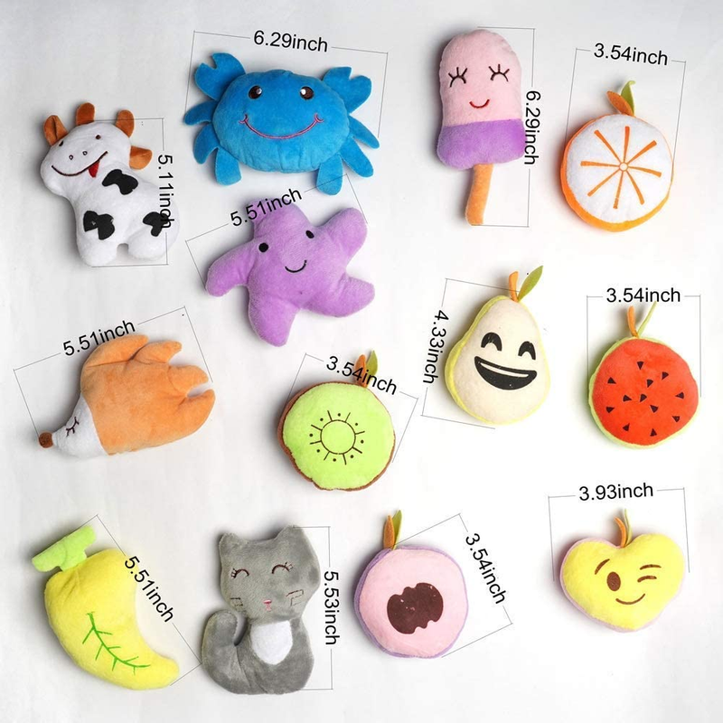 HDMOTU 26 Pack Multicolored Squeaky Dog Toys for Small Dogs Bulk Pet Puppies Cut