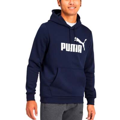 

Мужская толстовка с капюшоном Puma Essentials Logo Синяя повседневная спортивная верхняя одежда 586270-06, Синий, Puma Essentials Logo Hoodie